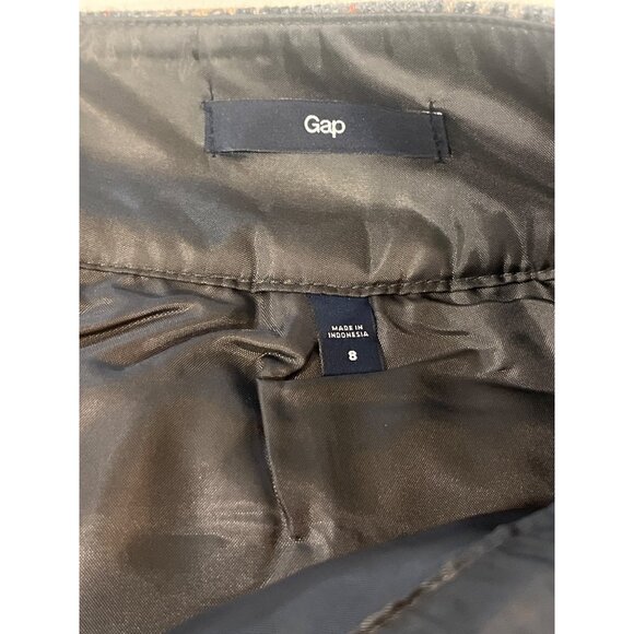 Gap Womens Plaid Mini Skirt With Button Details Size 8 Gray & Beige Wool Blend S - Picture 4 of 9